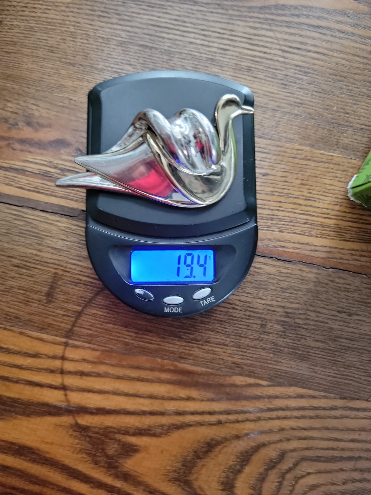 Nurit & Shoshanna Bar Modernist Swan Pin Sterling with Gold Plating