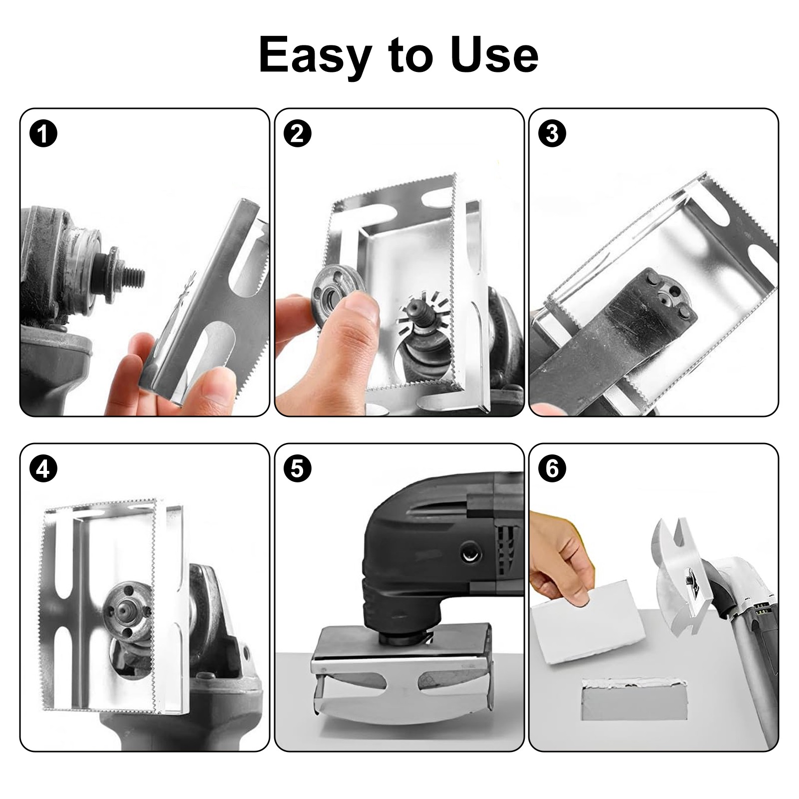 2Pcs Square Slot Cutter for Dewalt Oscillating Multi-Tool Drywall Outlet Cutter