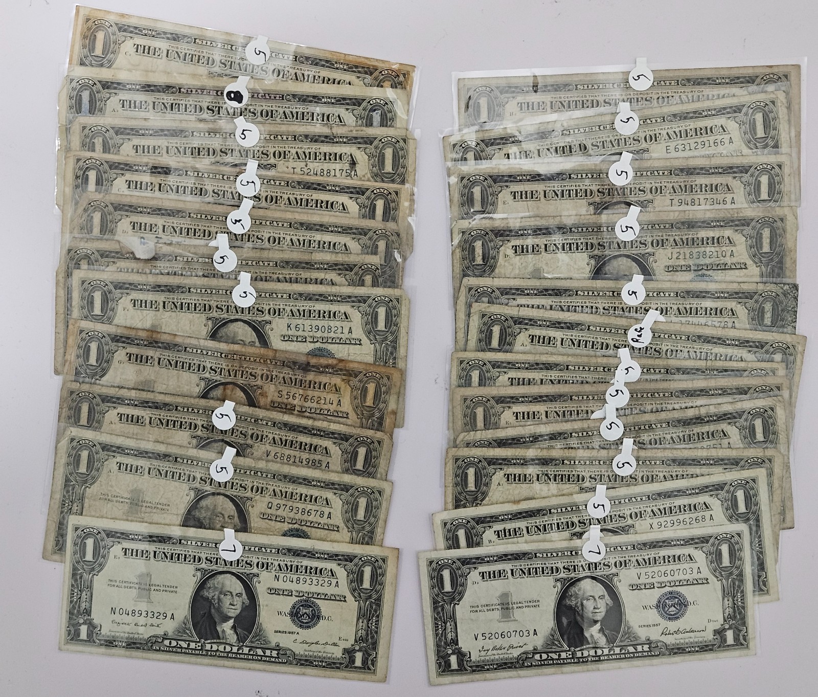 1957 $1 Dollar Silver Certificate Note One US Dollar Bill Blue Seal Circulated