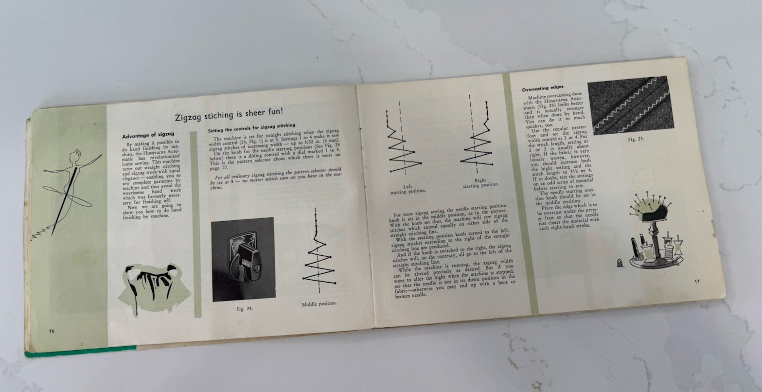 Original Viking Husqvarna 21E Sewing Machine Instructions, VGC