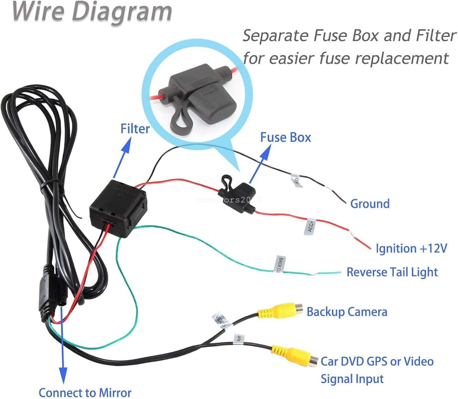 4.3" Car Backup Rear View Mirror Monitor For Ford F-150 2004-14 250/350 2008-15