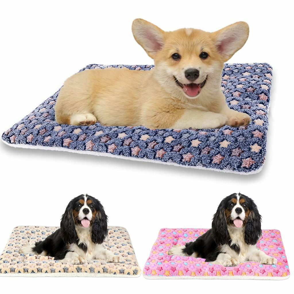 Self Warming Pet Bed Cushion Pad Dog Cat Cage Kennel Crate Soft Cozy Mat Blanket