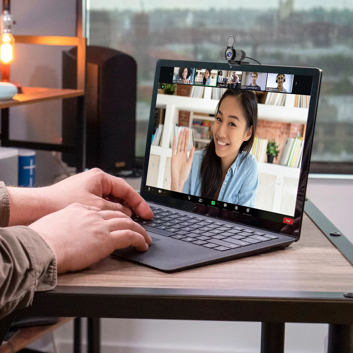 Webcam with Microphone for Desktop 1080P HD USB Computer Camera W/ Privacy Cover