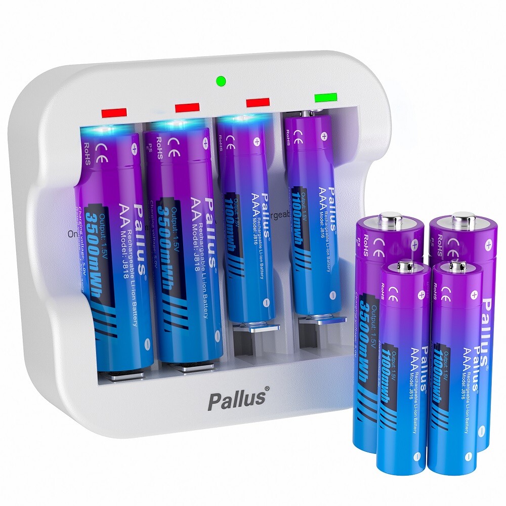 AA AAA Rechargeable Batteries 1.5V Lithium AA AAA Batteries USB LCD Charger Lot