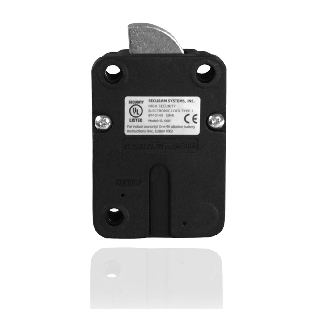 SecuRam Safelogic BackLit Electronic Lock & Keypad SET - Swingbolt -Satin Chrome