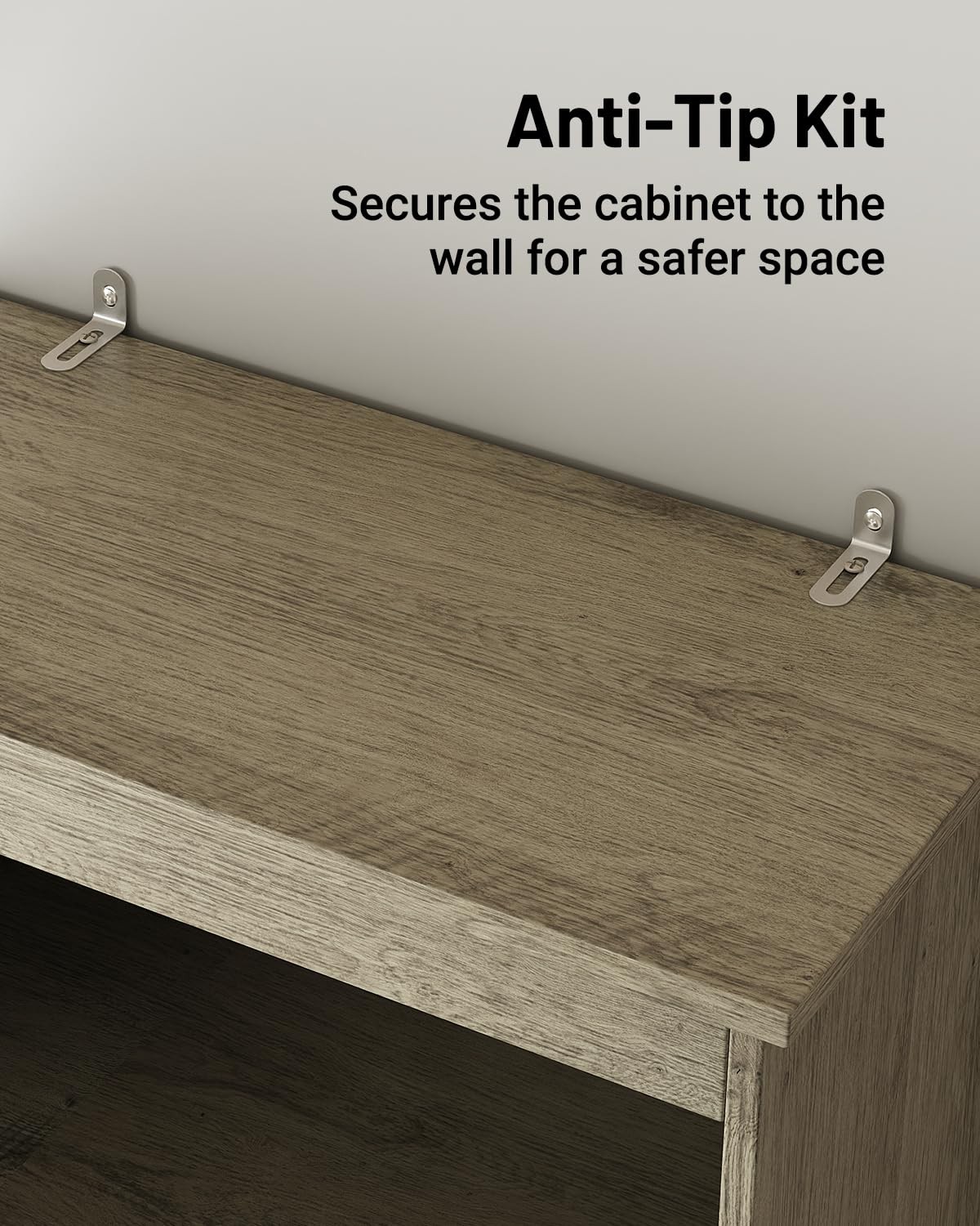 72" Farmhouse Storage Cabinet,Tall w/ 2Drawers,Adjustable Shelves and Barn Door