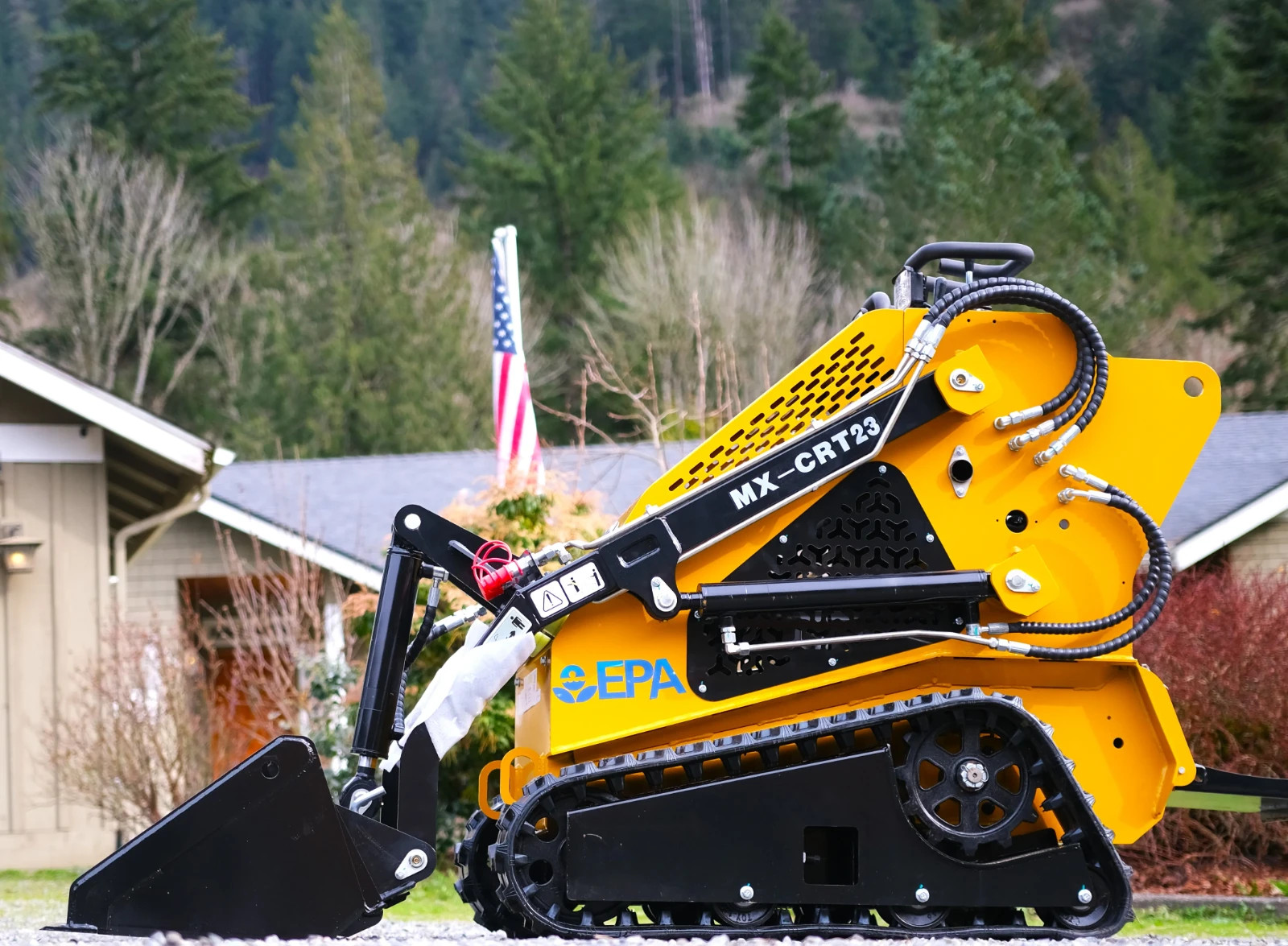 AGT Mini Skid Steer Loader Crawler Track with 24HP RATO Engine