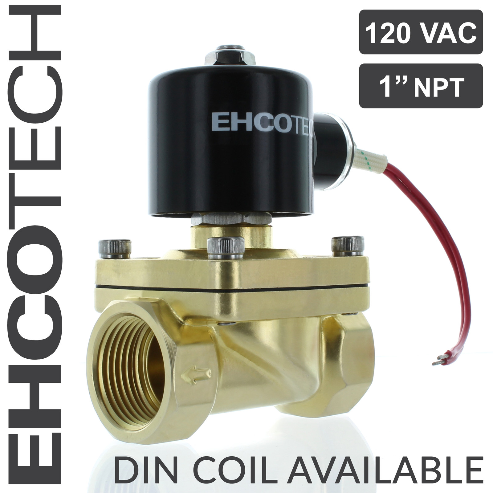 1" NPT 110V 120V Volt AC Electric Solenoid Valve Brass Water Air Gas NC 1 inch