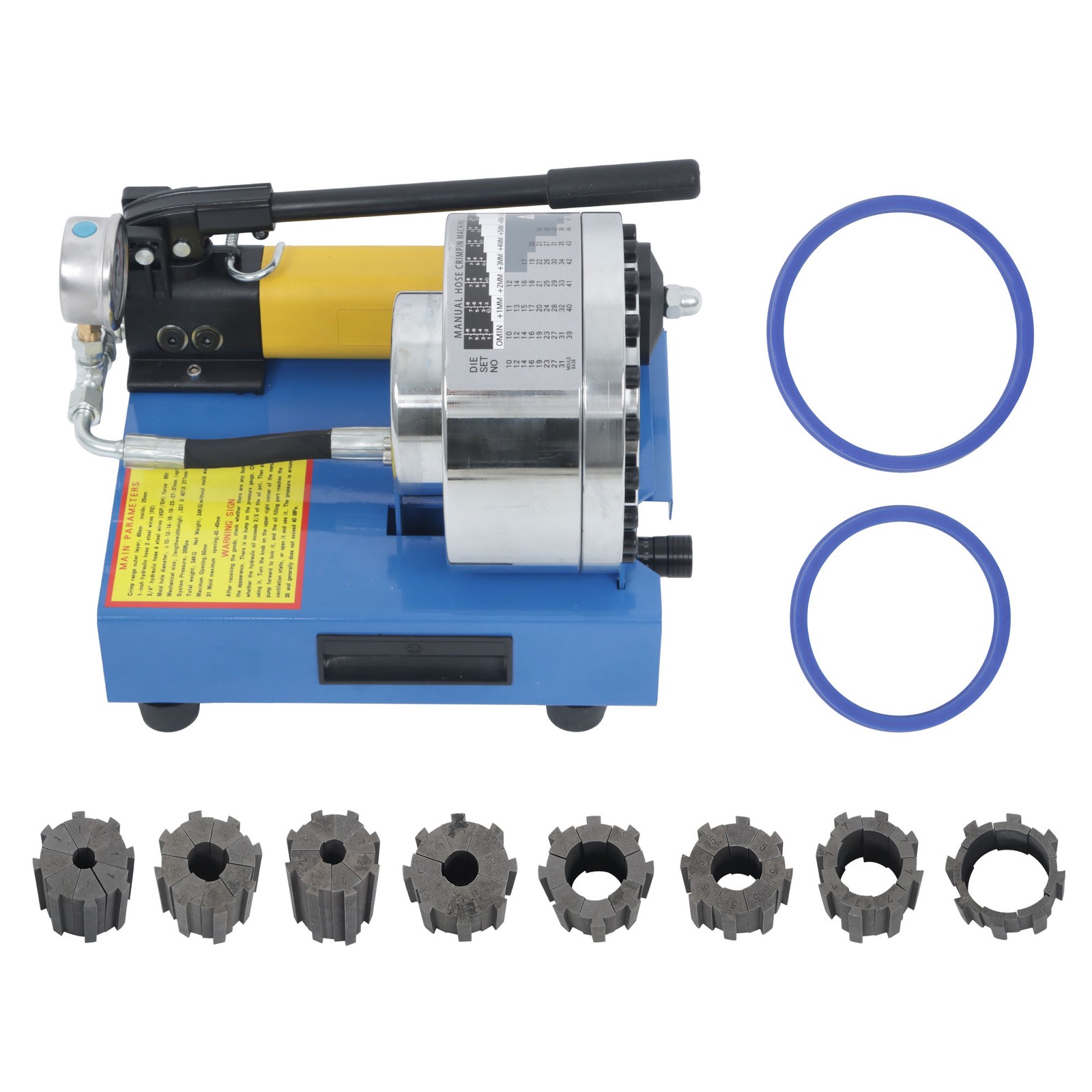 With 8 Dies Hose Crimper High Pressure Portable Hydraulic Hose Crimping Machine