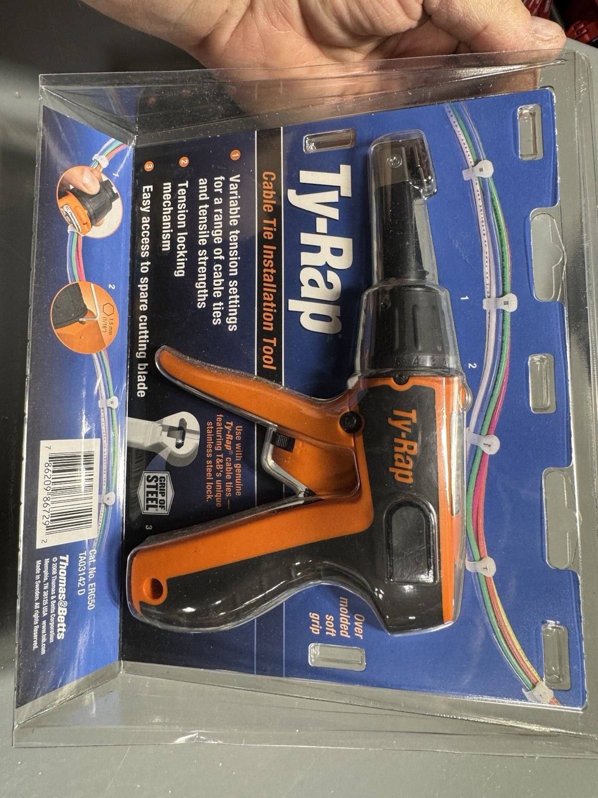 Thomas And Betts Erg50 Ty-rap Cable Tie Tension Tool (18lbs To 50lbs Capacity)