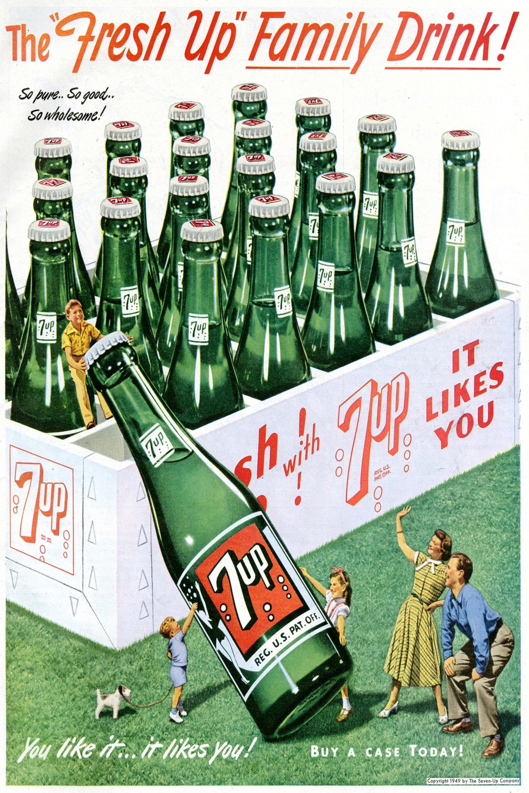 Vintage 7-Up (1950s) Poster - Retro Beverage Ad - 24x36” - 200gsm Art Print💎🗞️