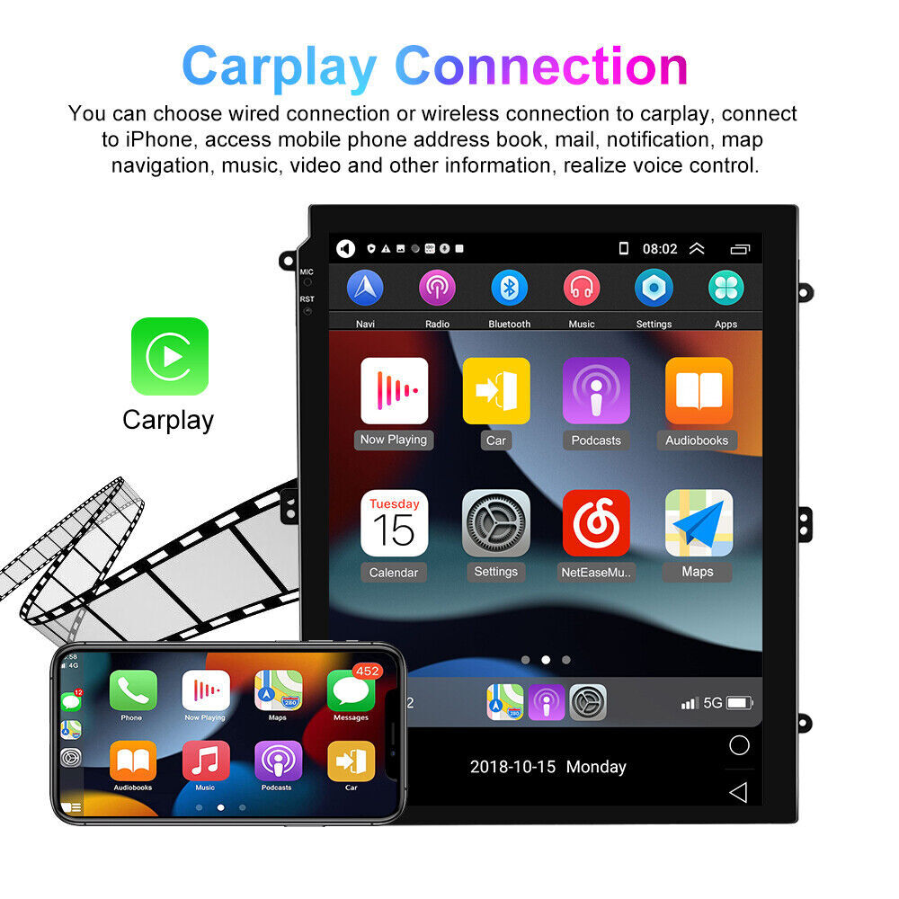 64G Android 14 CarPlay For Cadillac Escalade 2007-2014 Car Stereo Radio GPS Navi