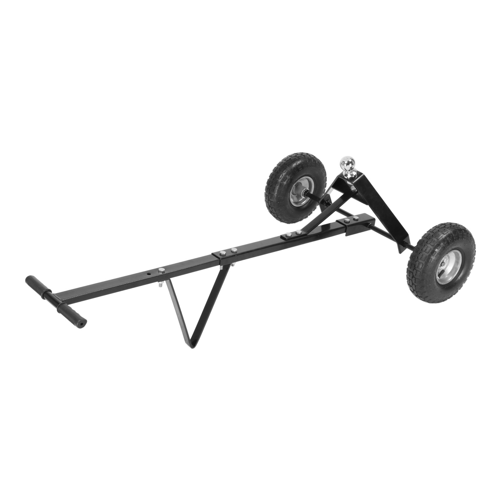 Trailer Dolly w/ Solid Tires for Moving 600Lbs Black Powder Coated Steel