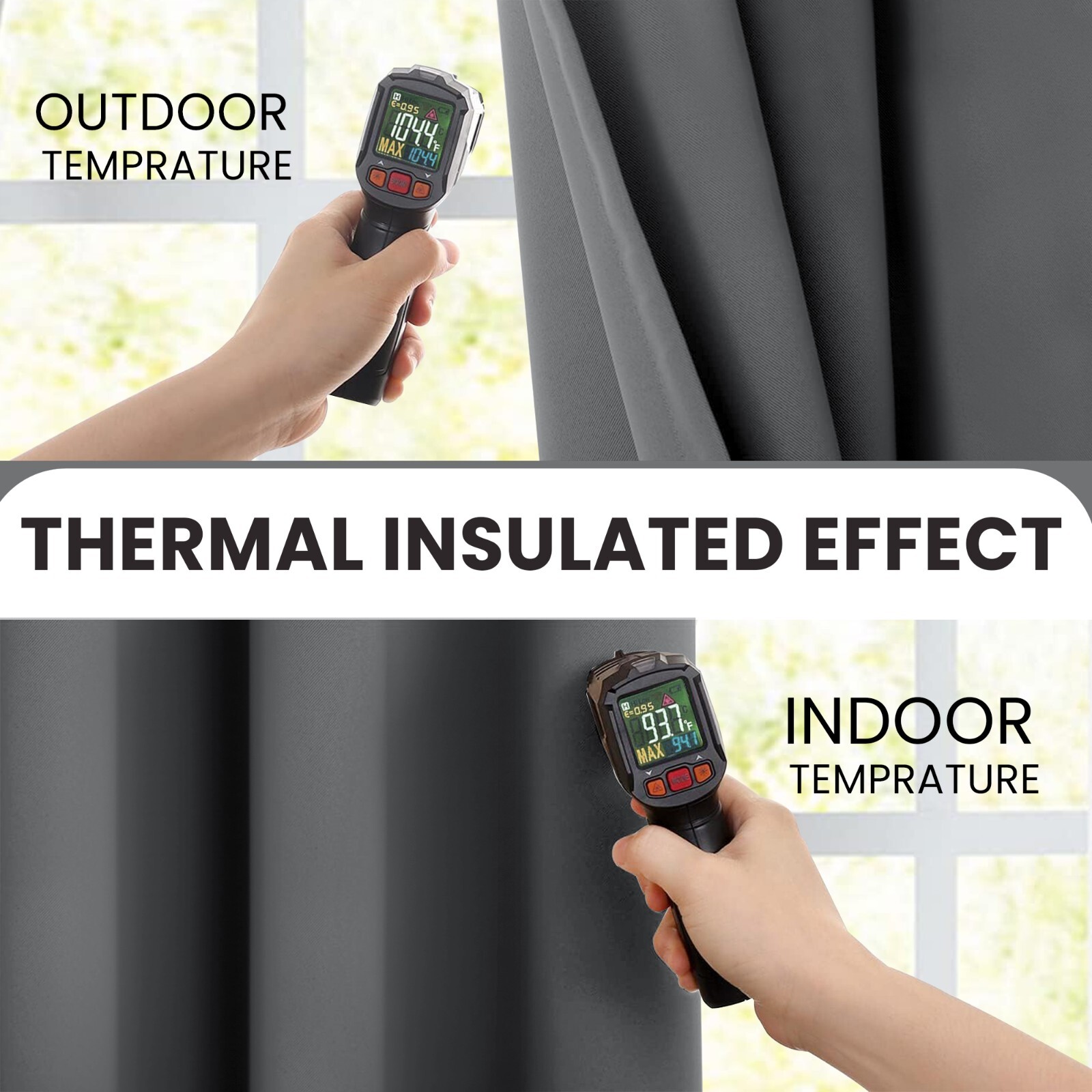 Blackout Curtain Room Darkening Window Curtains Insulated Thermal Grommet Panels