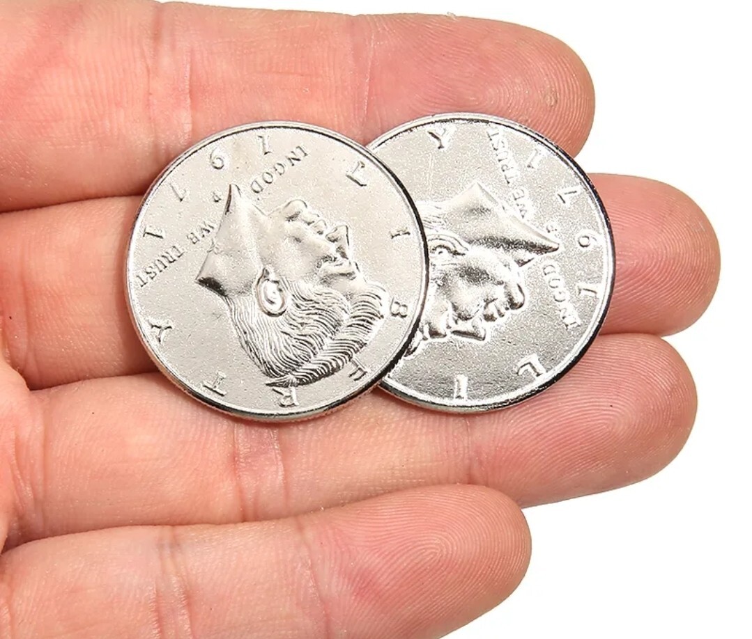 Magic Trick Gimmick Coin Double Headed Half Dollar T2