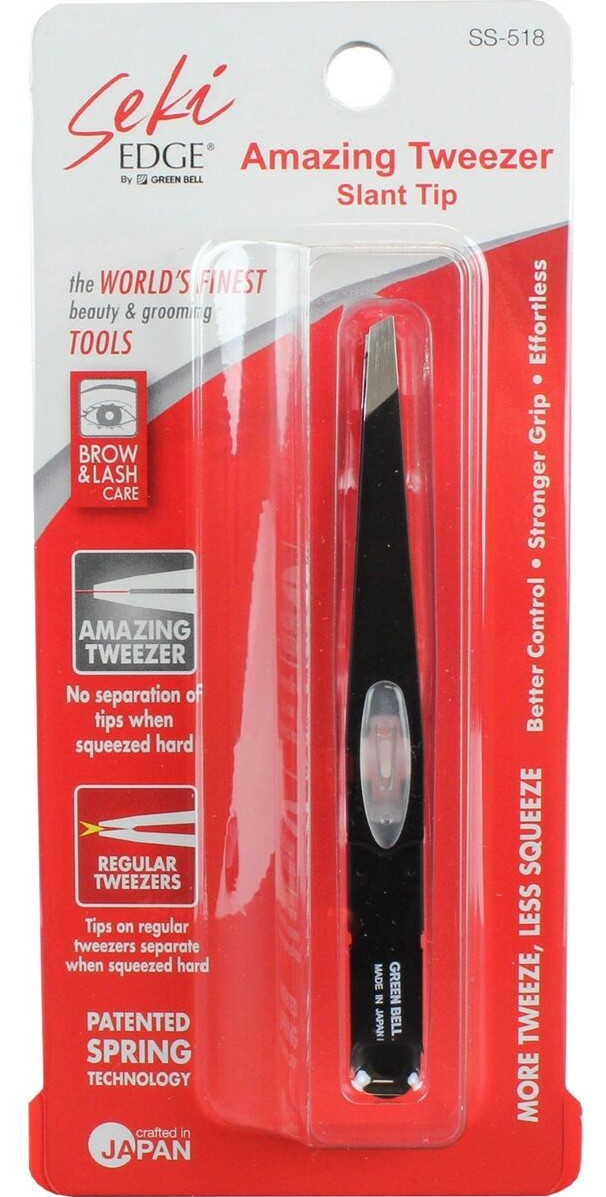 Seki Edge Amazing Slant Tip Tweezer (SS-518) for Better Control and Strong Grip