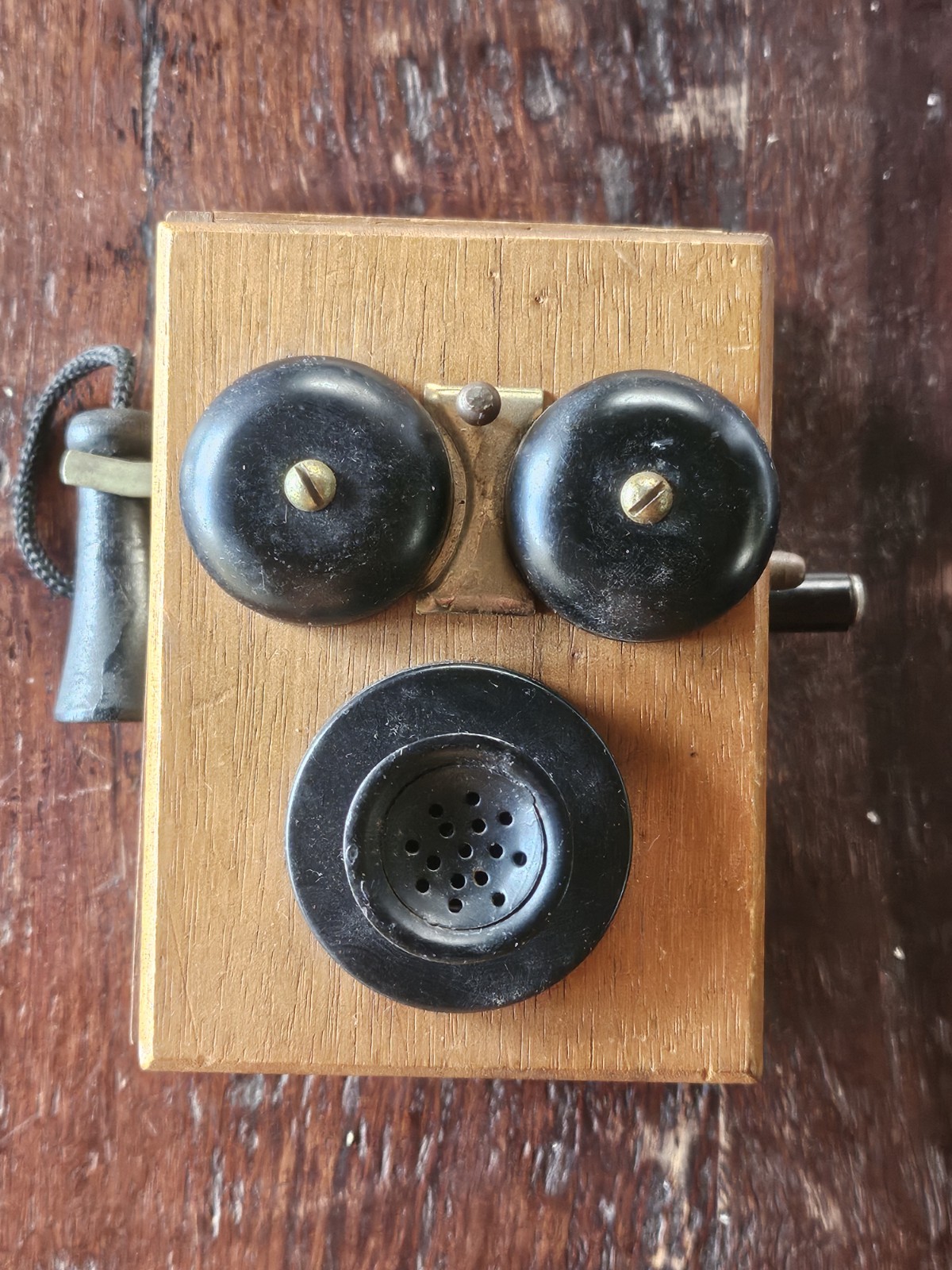 Pencil Sharpener Wooden Telephone Antique Wall Phone Vintage Vintage Japan