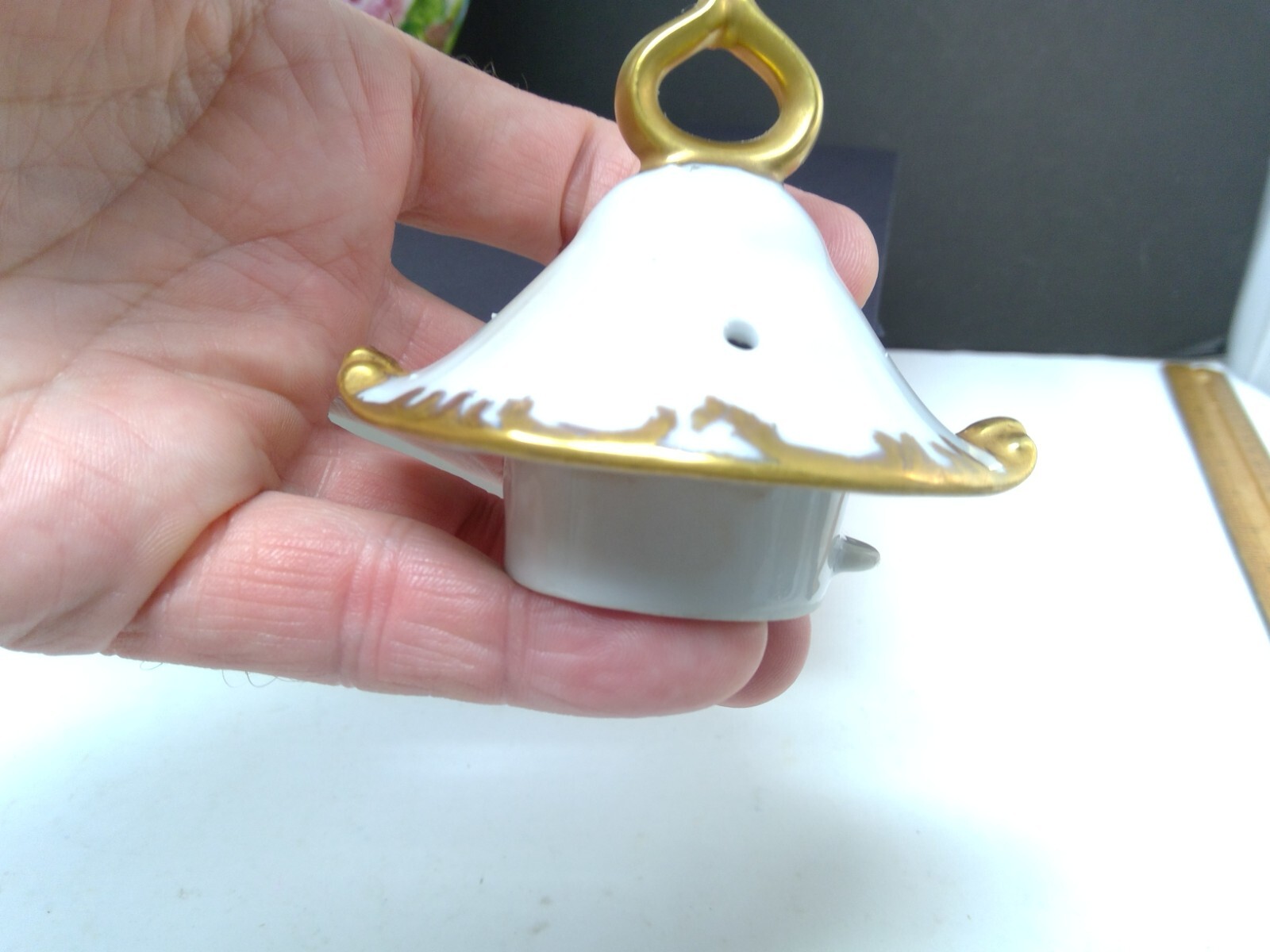 Vintage Gand Painted Roses Coffee Pot Creamer & Sugar Set