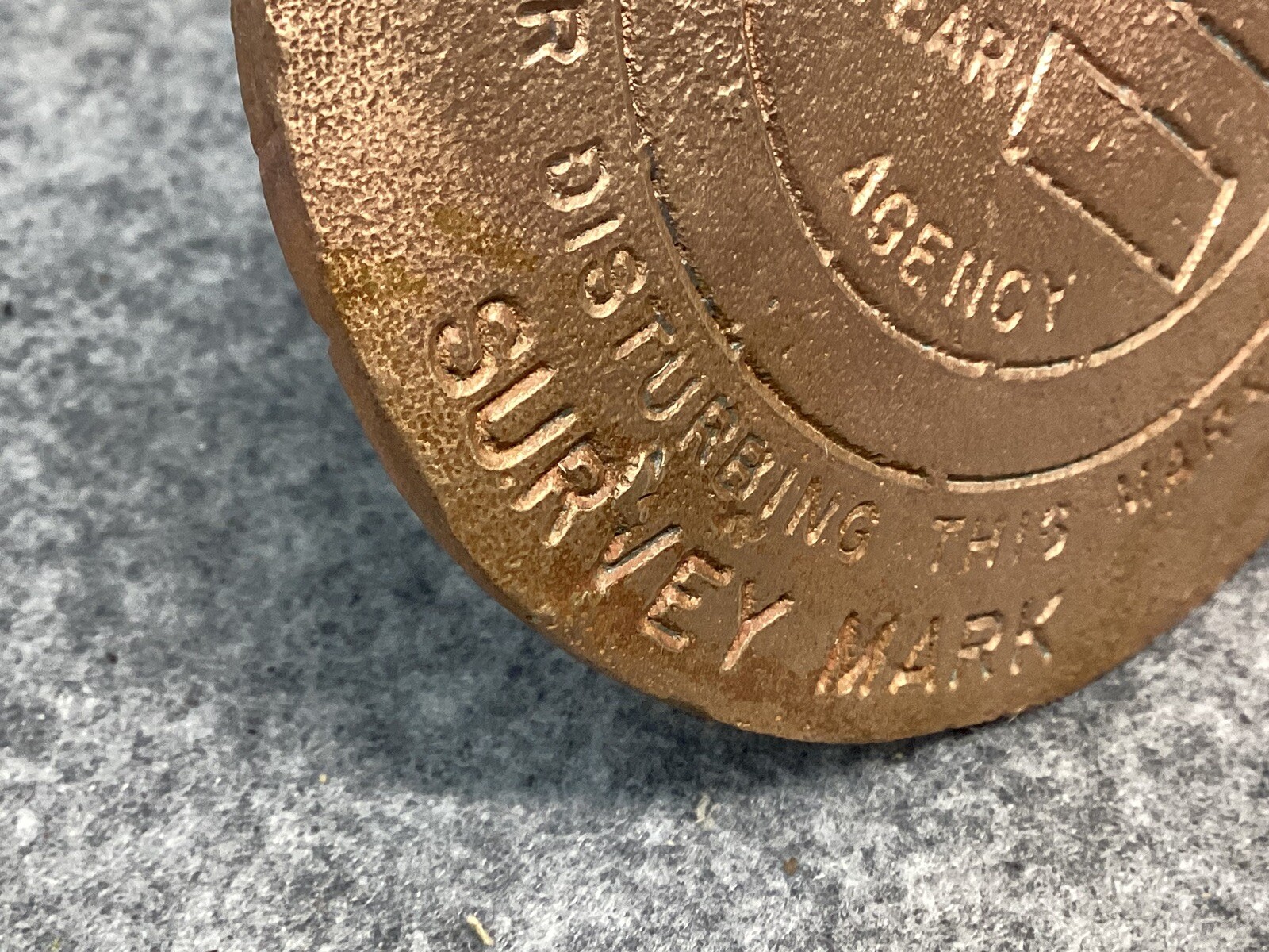 Vintage Brass U.S. Army Corp of Engineers Survey Mark Non Commissioned