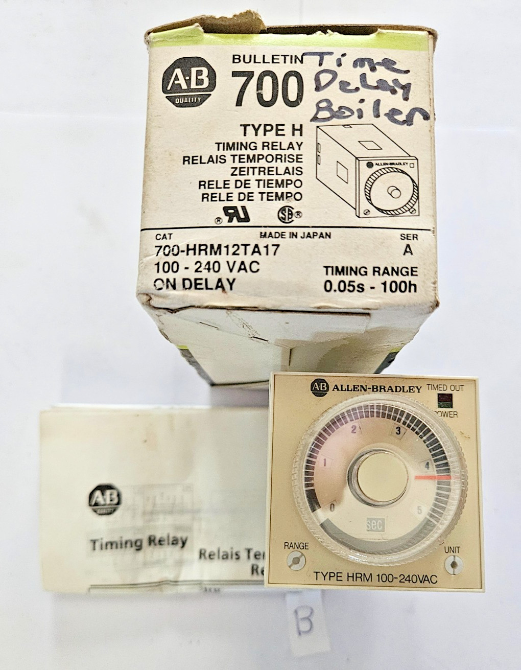 Allen Bradley 700-HRM12TA17 Timing Relay Type H Series A