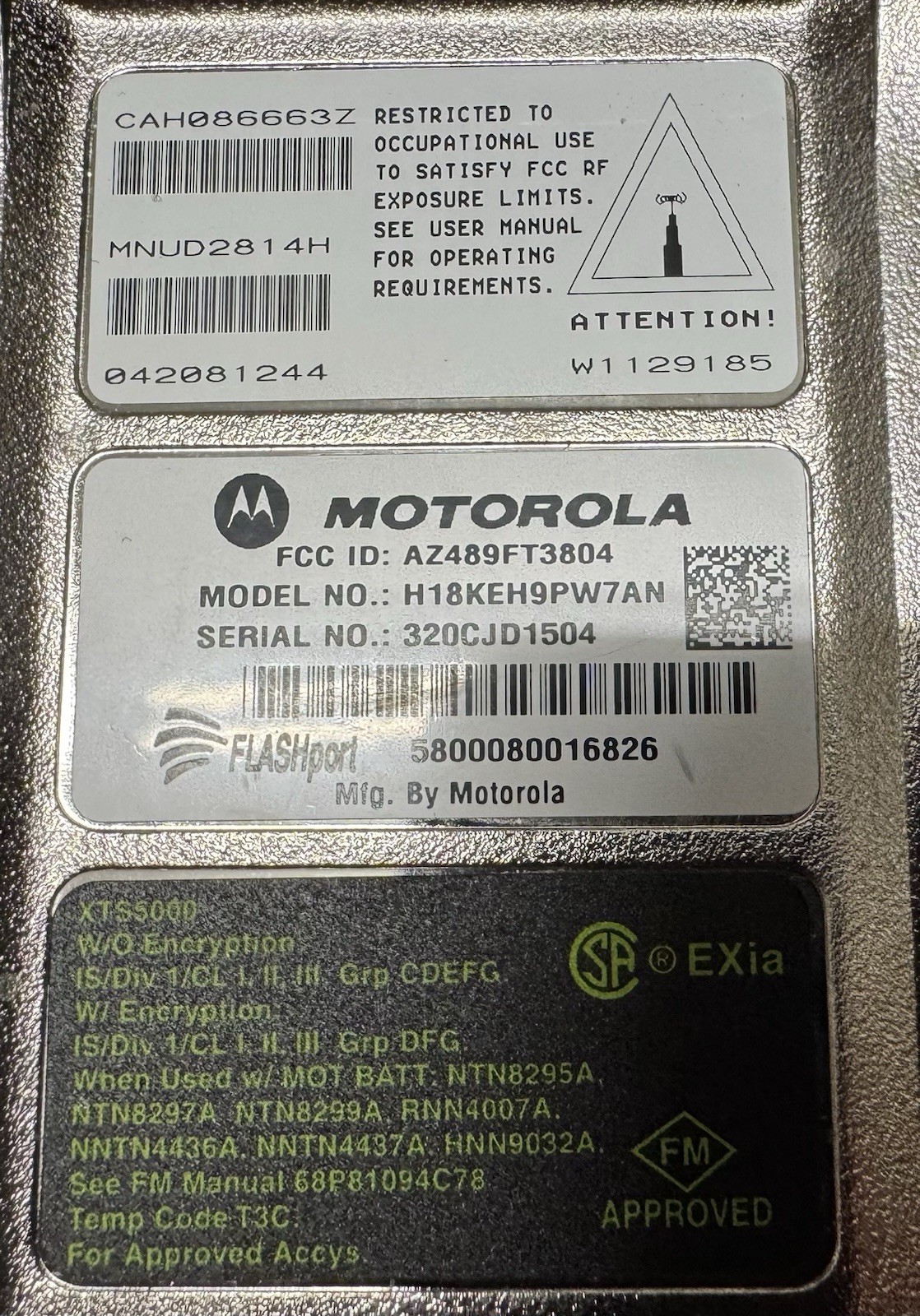 Motorola XTS5000R III VHF 136-174MHz P25 Radio AES-256 KEG3 H18KEH9PW7AN *NEW*