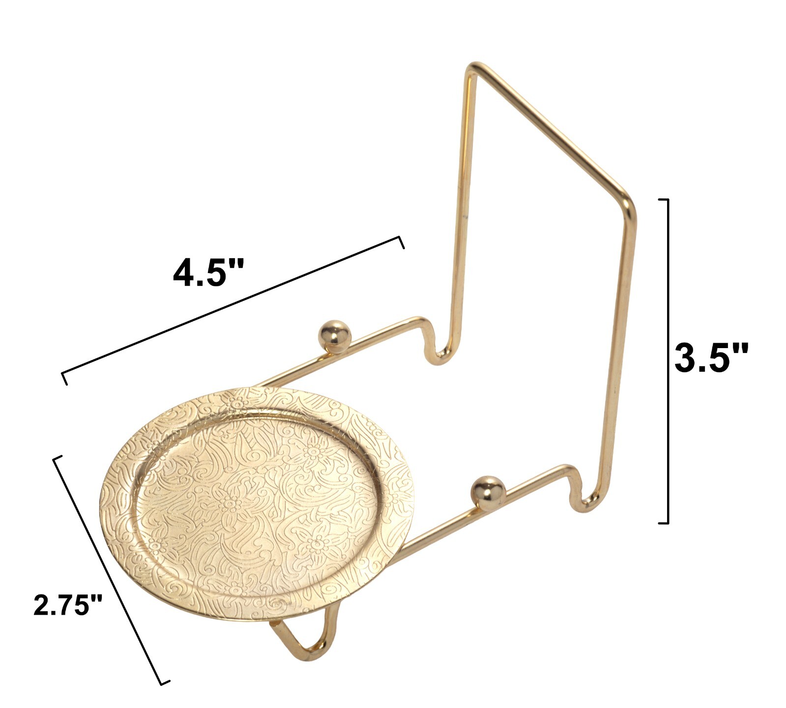 Etched Base Cup & Saucer Stand - Elegant Display Holder for Tea Sets | 6 Pack