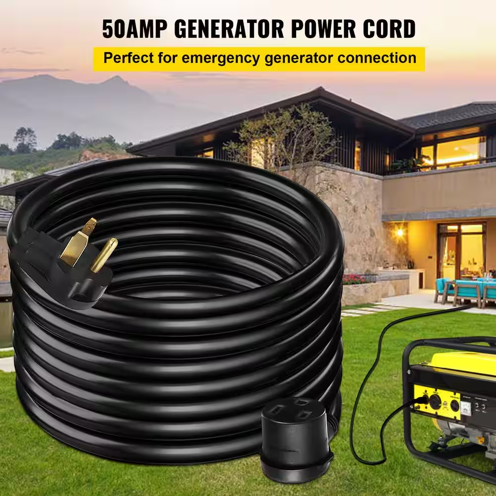 Heavy-Duty Outdoor 50ft Welder Extension Cord Indoor/Outdoor Use 3 Prong 50 Amp