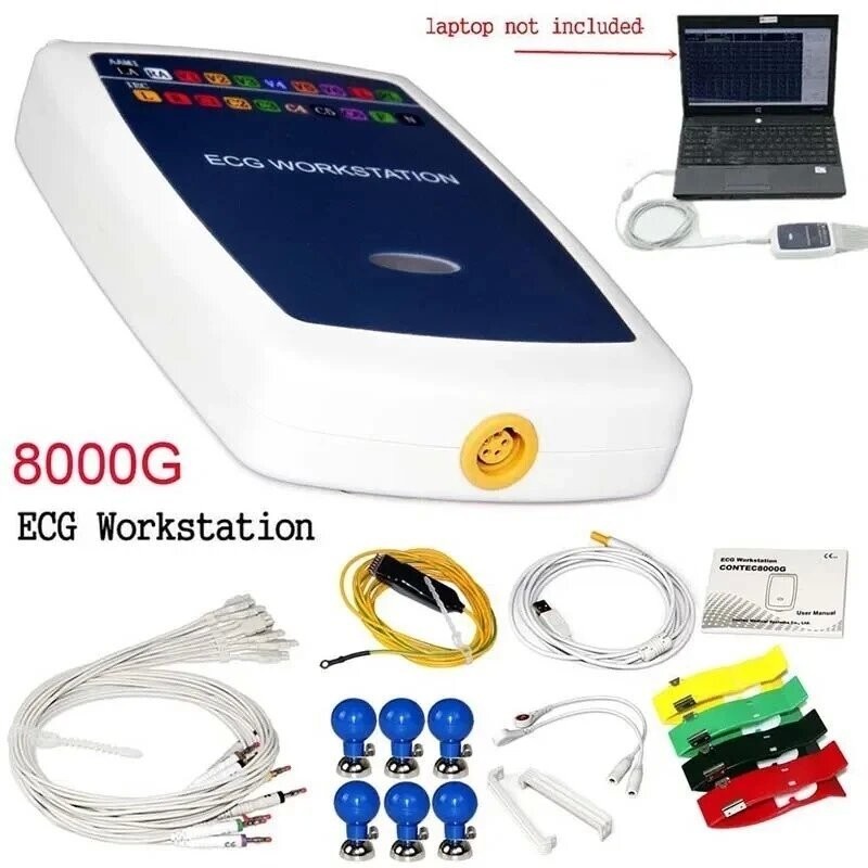 PC-Based ECG Workstation System, 12-Lead Portable Resting ECG EKG Machine