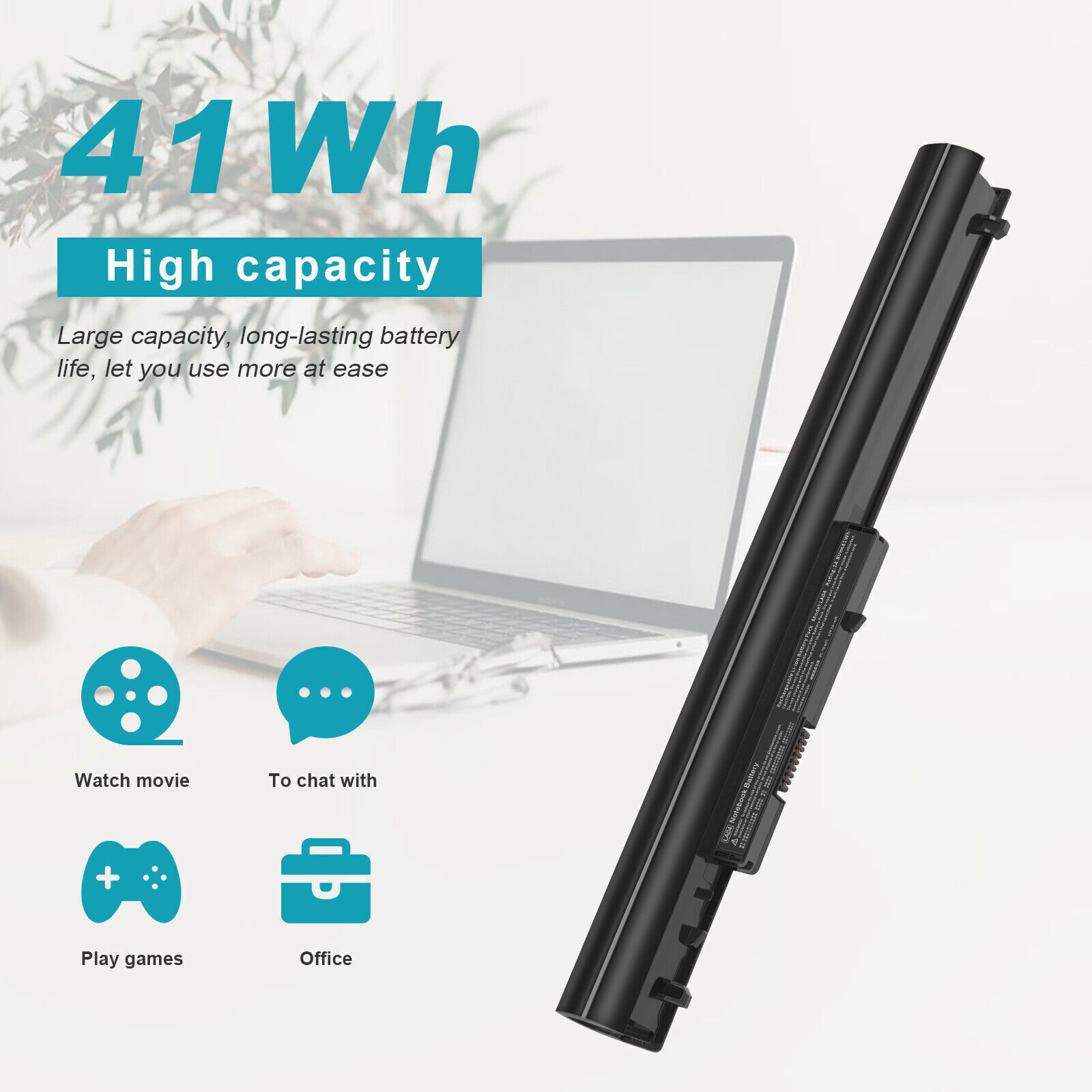 Lot 50PC BATTERY For HP SPARE 776622-001 (LA03 LA04) 15-f272wm 15-f222wm 14.8V