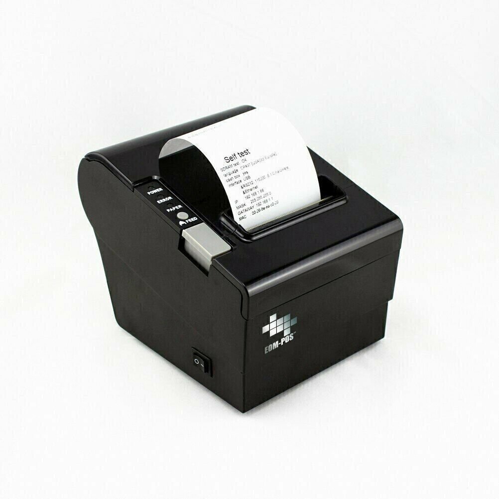 EOM-POS Thermal Receipt Printer - USB, Ethernet/LAN, & Serial Ports - Auto...