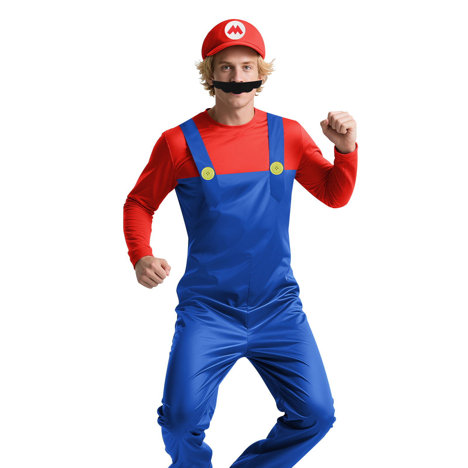 Halloween Super Mario Costume and Luigi Fancy Dress Plumber Bros Complete Set