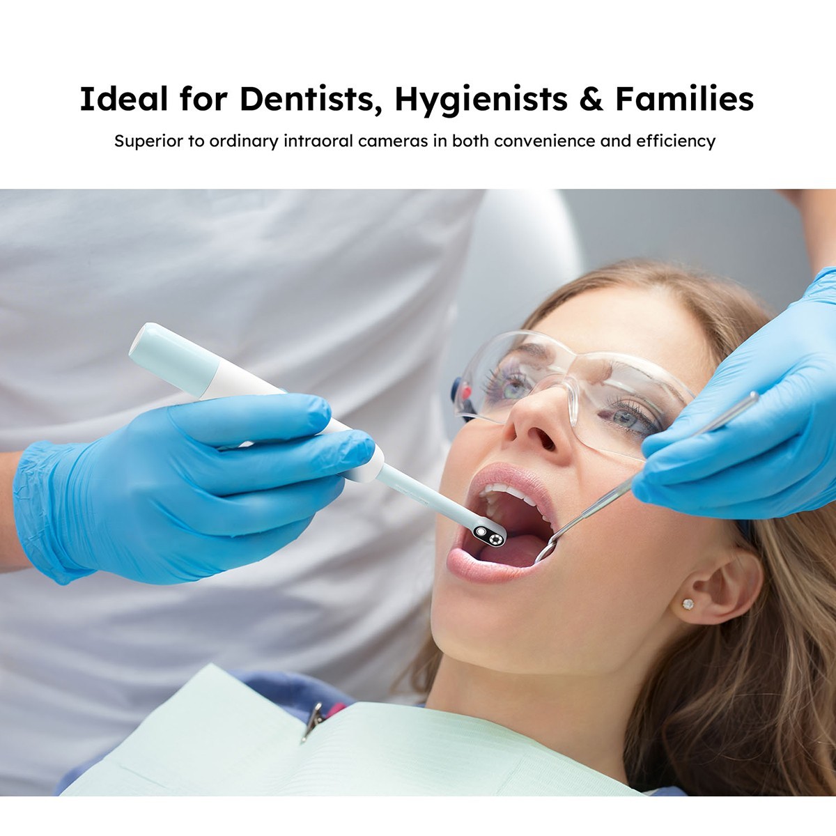 AZDENT Dental Intraoral Camera Digital Imaging WiFi AF 7 Cold LED Light Lamp