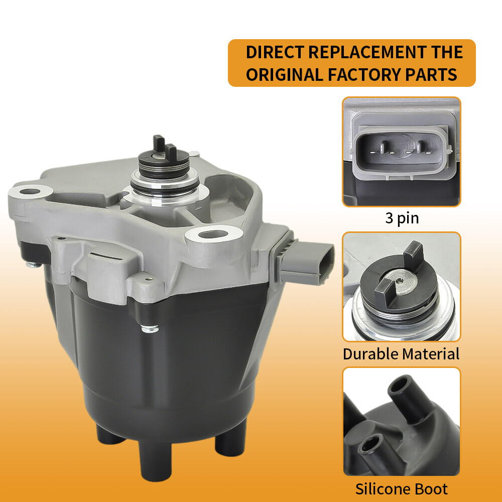 For Honda Accord EX LX Acura CL 2.3L Ignition Distributor +Spark Plug +Wireset