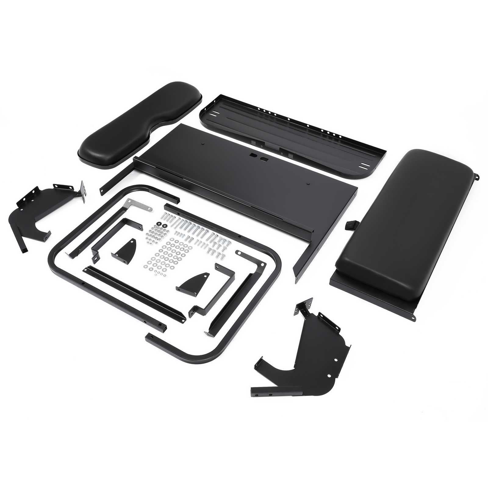 Rear Back Seat Kit For Yamaha G14 G16 G19 G22 Flip Folding Steel Frame Black