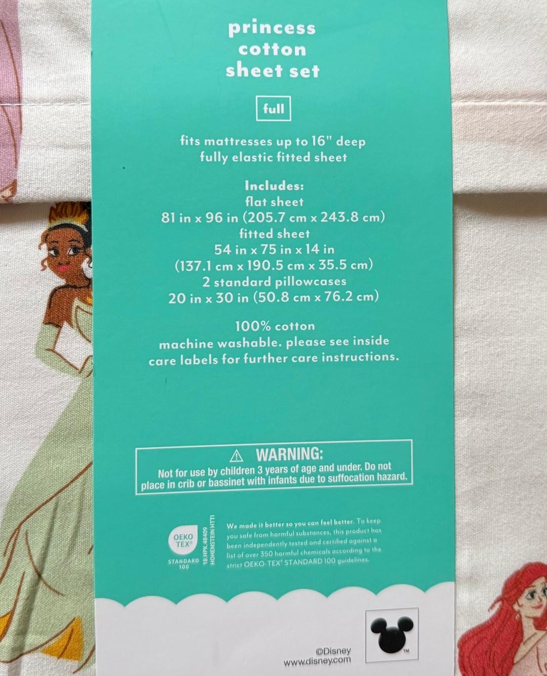 NEW! Full PRINCESS Characters Kids' Sheet SET!! DISNEY Collection by Pillowfort!