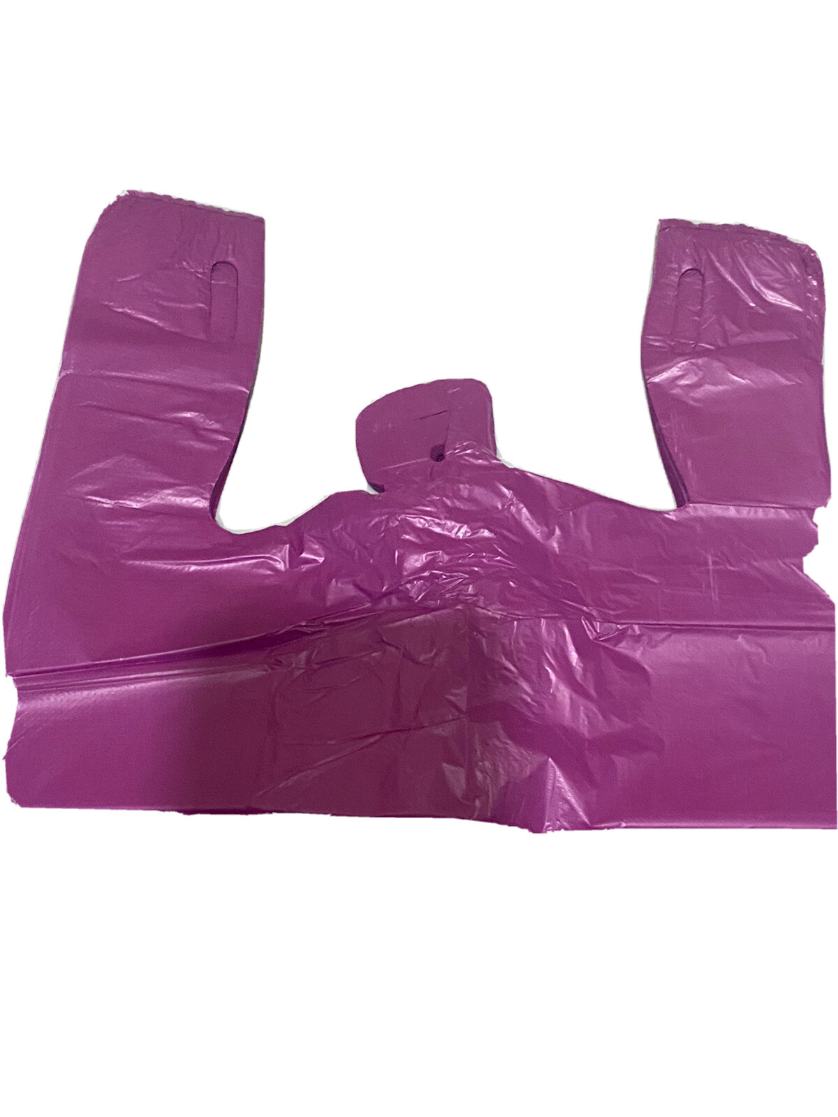 Bags 1/6 Large 21 x 6.5 x 11.5Purple T-Shirt Plastic Grocery Shopping Bags