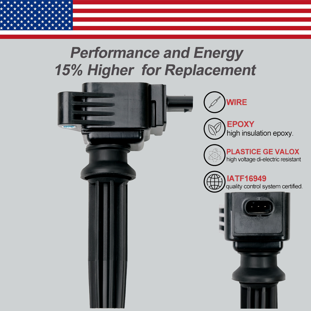 4X OEM Ignition Coil + Spark Plug For Ford Fusion Focus Lincoln 2.0L 2.3L UF670