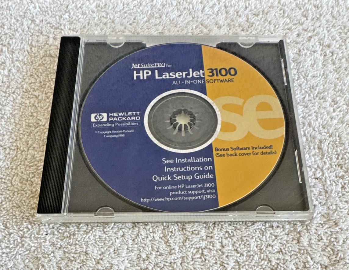 JetSuitePro for HP LaserJet 3100 All-in-One Software CD-ROM