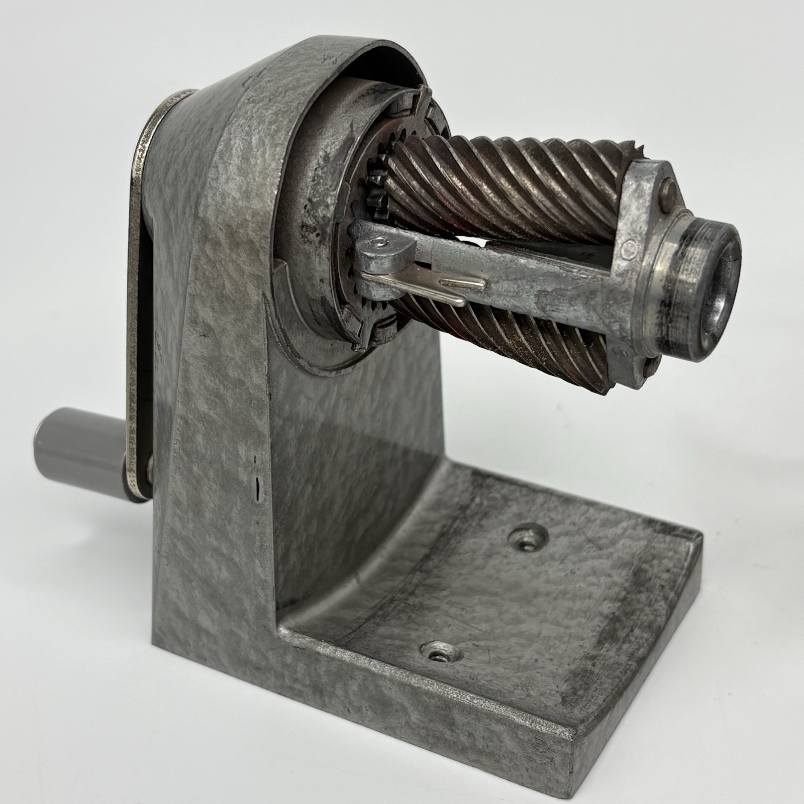 Vtg Apsco Hand Crank Pencil Sharpener Desktop or Wall Mount School House Classic