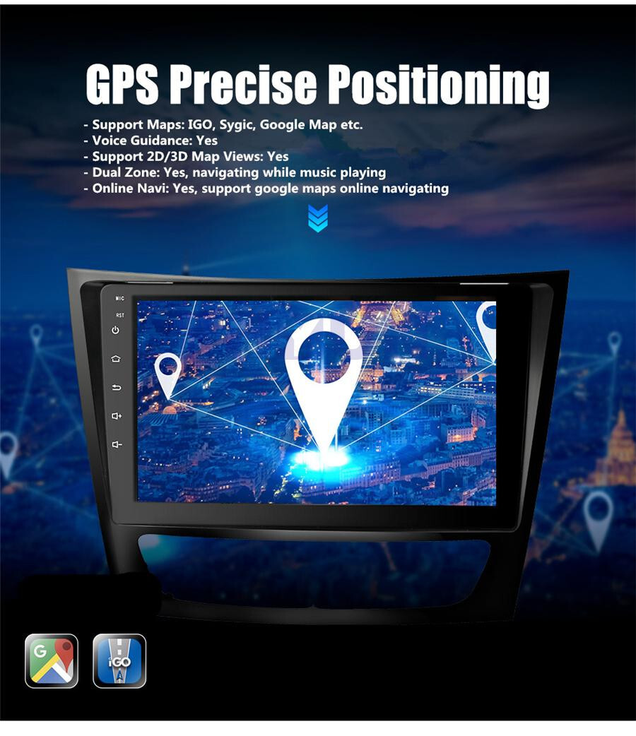 9in Car Multimedia Player SWC RDS Fit For Mercedes-Benz G-Class W463 2001-2008