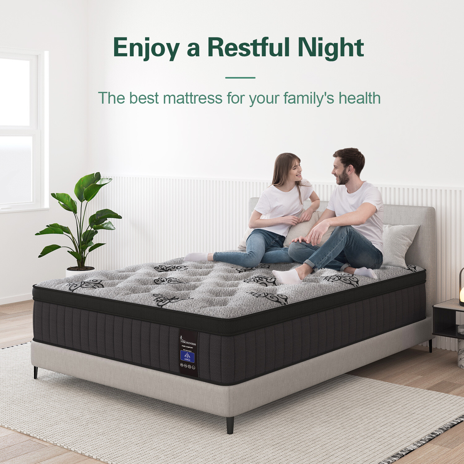 12"14" Twin Full Queen King Size Mattress in a Box Hybrid Spring Gel Memory Foam