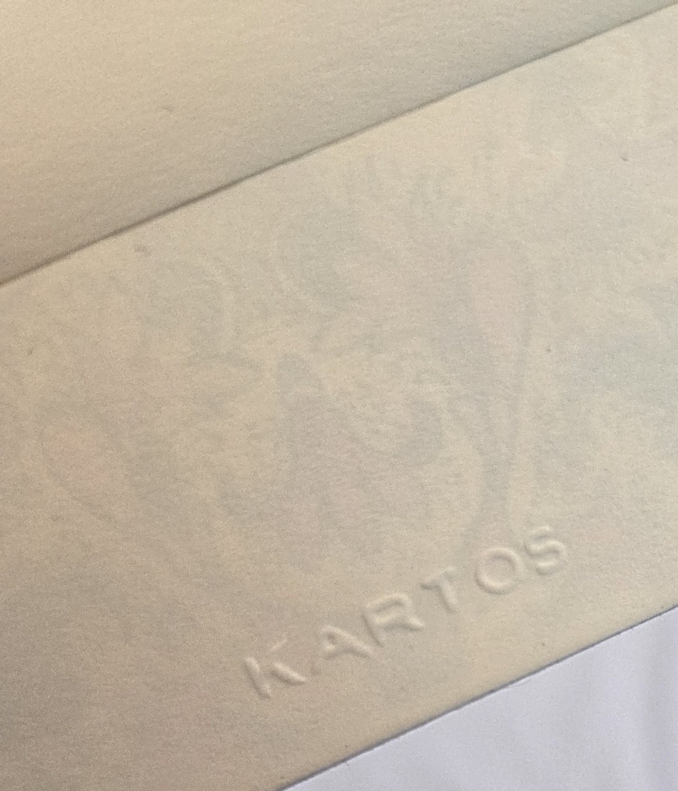 Kartos Florentia No Fold Cards 7x 5/16" & Envelopes Made Italy Partial Set Gold