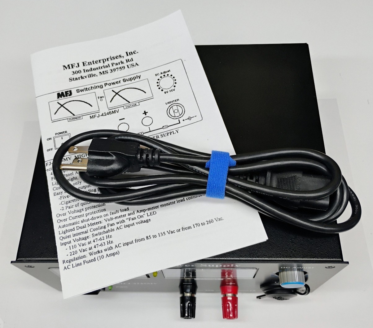 MFJ Switching Power Supply Model MFJ-4245MV. 40Amp Continuous, 45A Surge Supply.