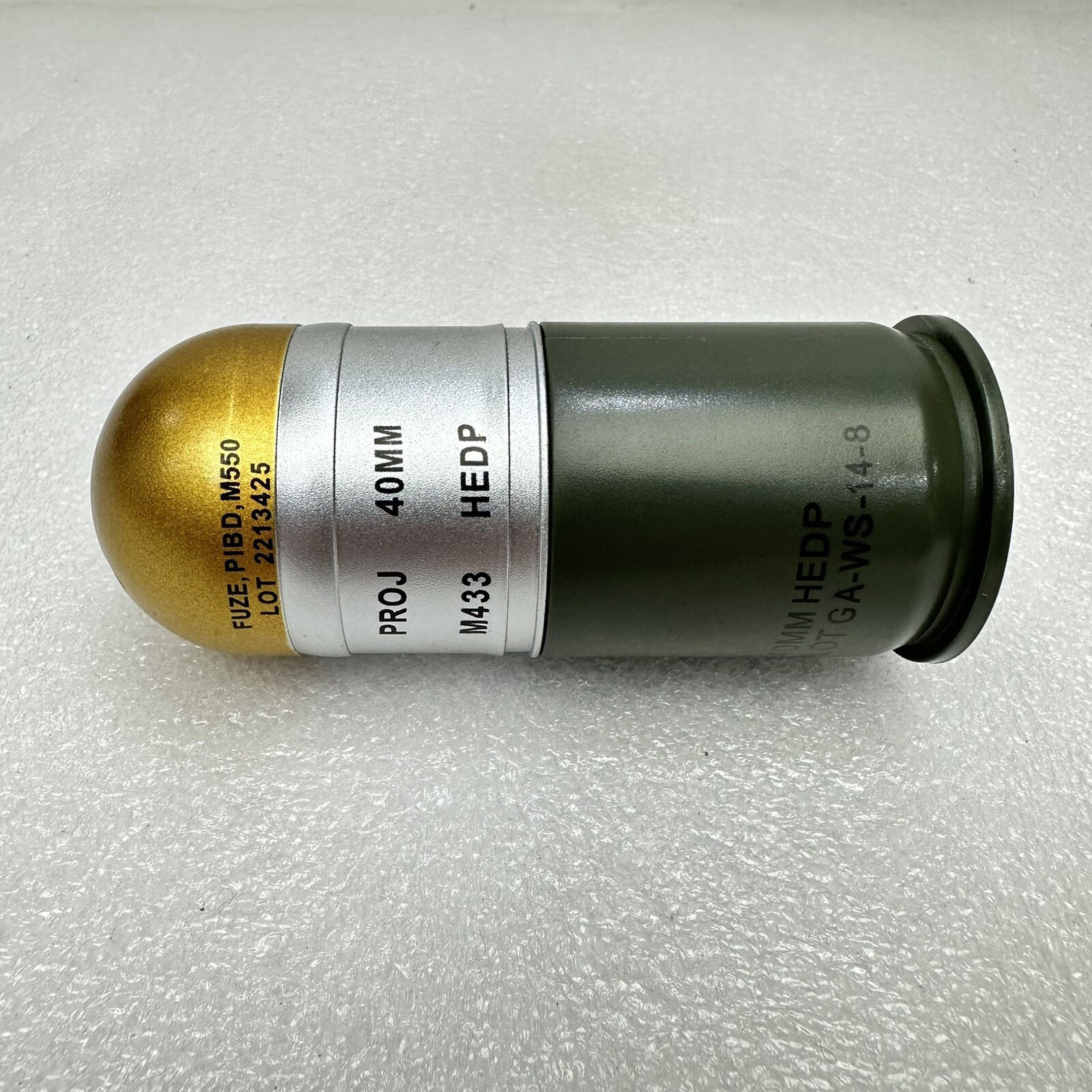 2 - Replica Inert 1:1 Scale 40MM HEDP M433 Fake Non Functional M203 M32A1 M320