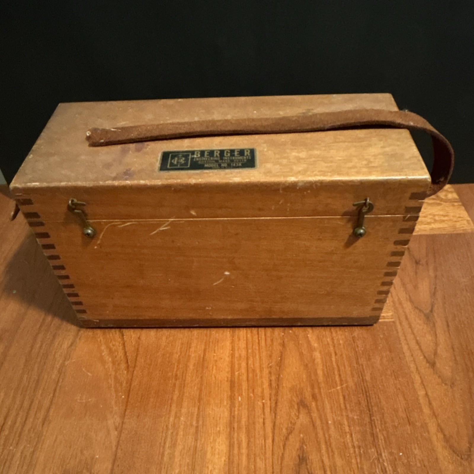 Berger 143A Transit-Level Engineering Instrument with Wooden Case and Manual