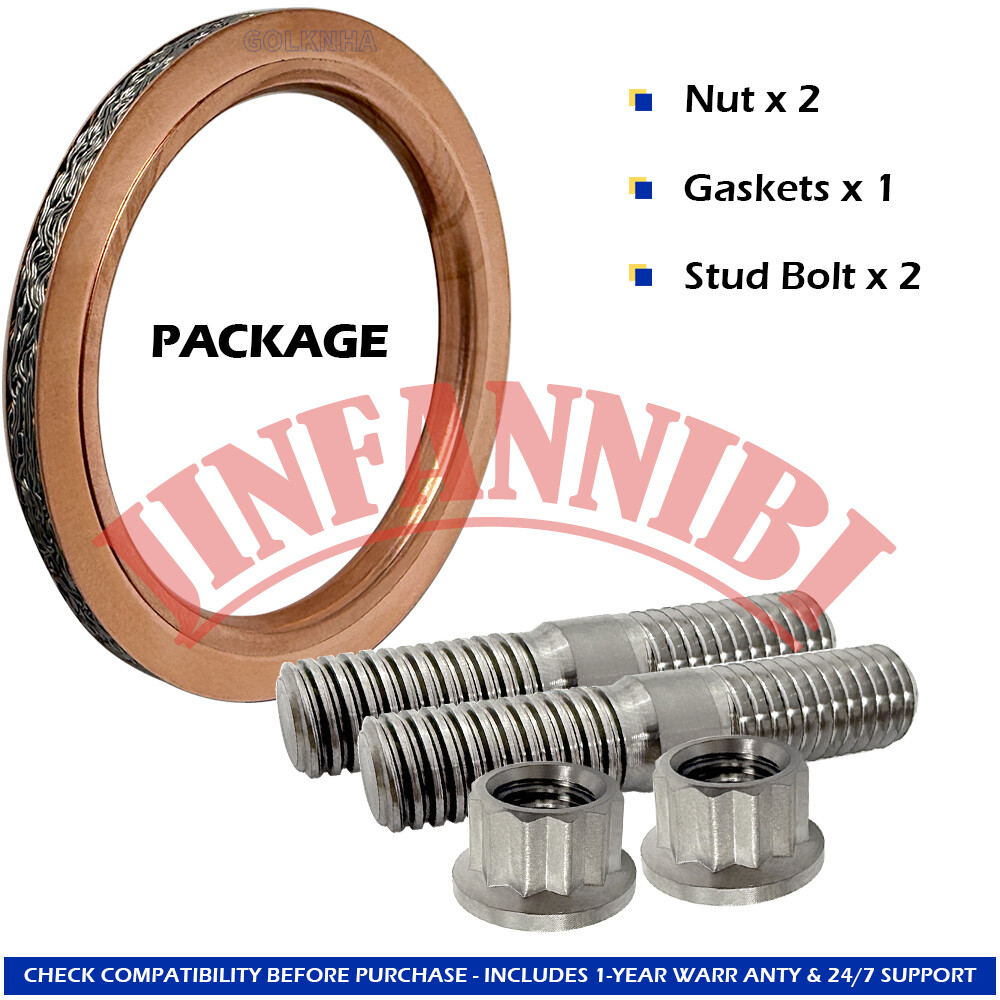 Titanium Heavy Duty Head Pipe Stud Bolt Gaskets Kit for Yamaha YZF450 YFZ450R
