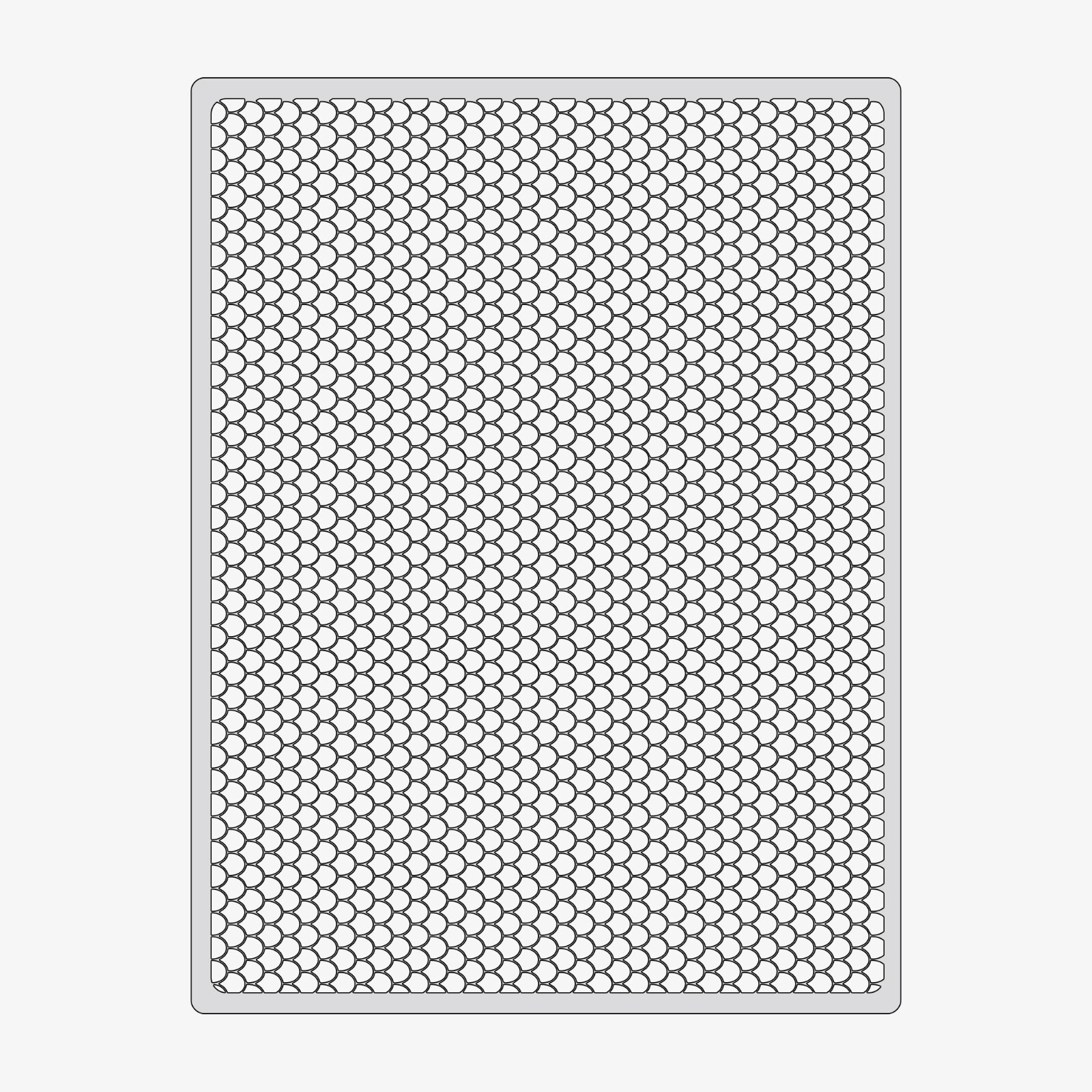 Fish Scales #3 - Reusable Airbrush Stencil Template
