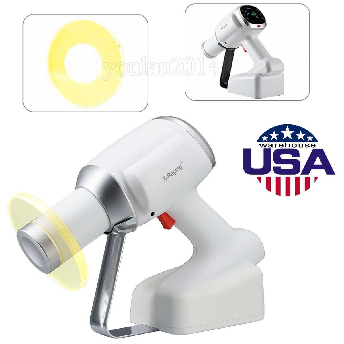 Dental Mobile Digital X-Ray Machine High Frequency + Scatter Shield Ring Kit