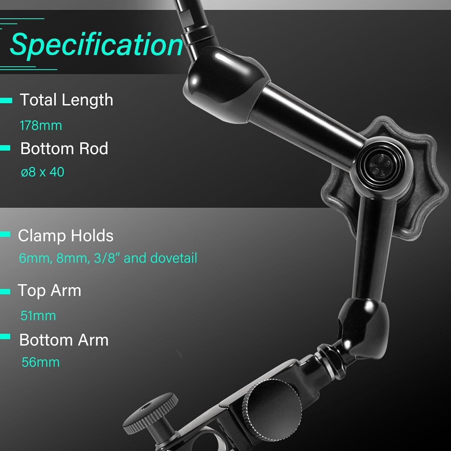 For NF1022 Nogaflex Holder w/ Metal 3/8" Clamp Dial Test Digital Indicator