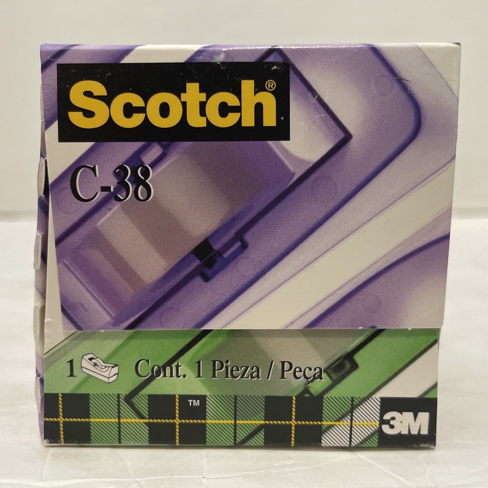 New*Weighted Scotch Standard Size Transparent Red Tape Dispenser*C-38